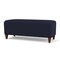 Lesro Siena Lounge Reception Loveseat Bench, Walnut, OH Navy Upholstery SN6001 - alternate 3